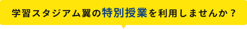 学習スタジアム翼の特別授業を利用しませんか？